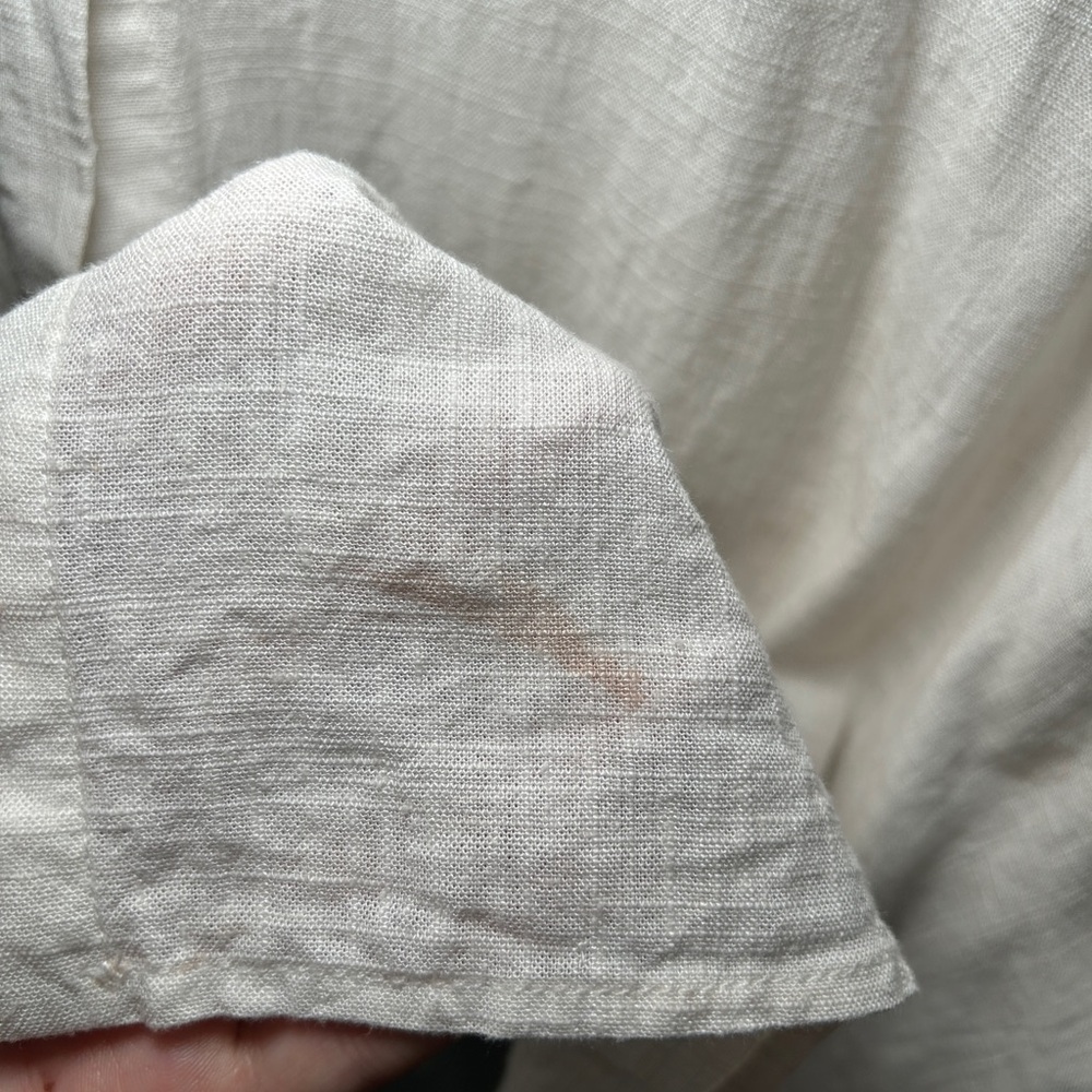 Linen Cream Button-Up Top - Picture 8 of 14